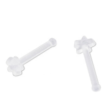 Acrylic Transparent Start Flower Top Body Piercing Anti-allergy Straight Tongue Studs